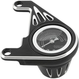 Arlen Ness Oil Pressure Gauge Kit — Deep Cut Black - 15-668 For Harley Motorcycles 1999-2017