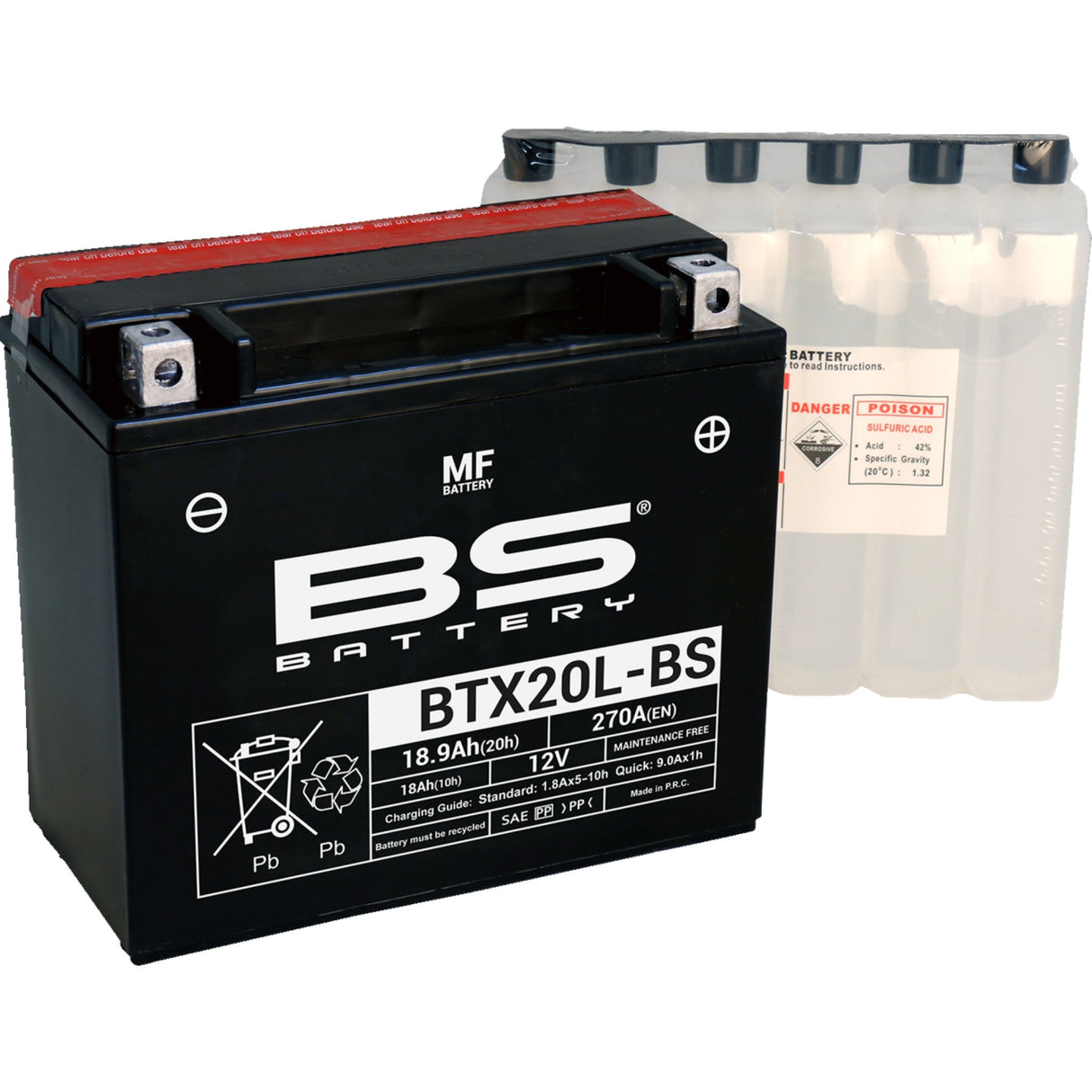 Bs Battery BTX Battery - 300610 For Triumph Motorcycles 2004-2021 | Indian 2014-2024 | Kymco ATV/UTV Models 2000-2021 | Sea-Doo Watercraft 2017-2023