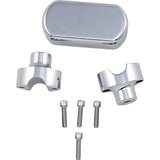 LA CHOPPERS 0602-0612 LA-7442-01 Solid Handlebar Riser & Top Clamp Kit - Risers - Solid Top - 1-1/2" - Chrome