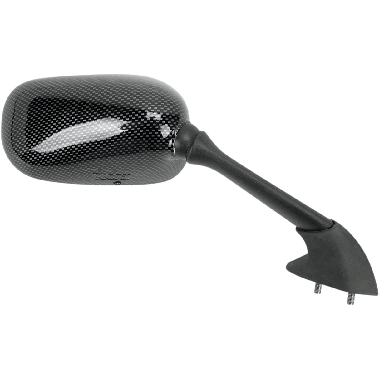 EMGO 0640-0181 20-80543 Carbon Fiber Mirror Mirror - Side View - Black/Carbon Fiber - Rectangle - Right - Yamaha