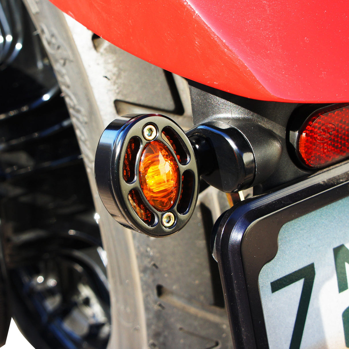 JOKER MACHINE 2040-2006 05-55-4B Rat Eye Turn Signal Adapter Plates Turn Signal - Adapter Plate