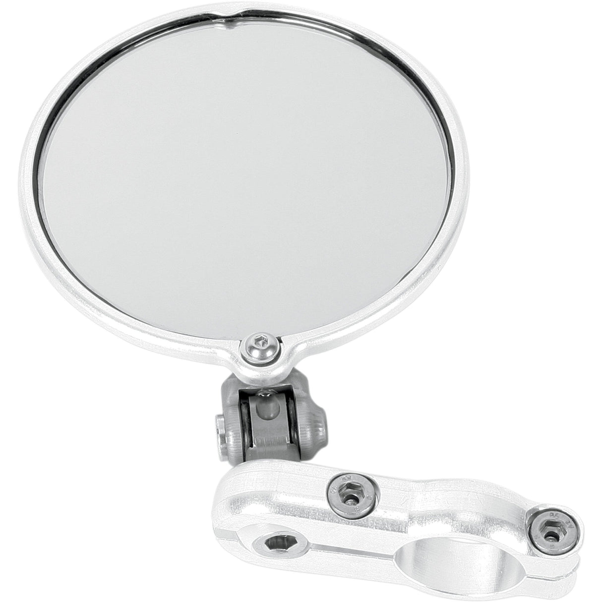 CRG Hindsight LS Folding Bar-End Mirror Side View Round Silver Right Each - HSLS-201-R
