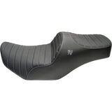 Slyfox Chariot Seat Silver Classic Stitch Silver Logo - 4723B For Harley Touring 2009-2025