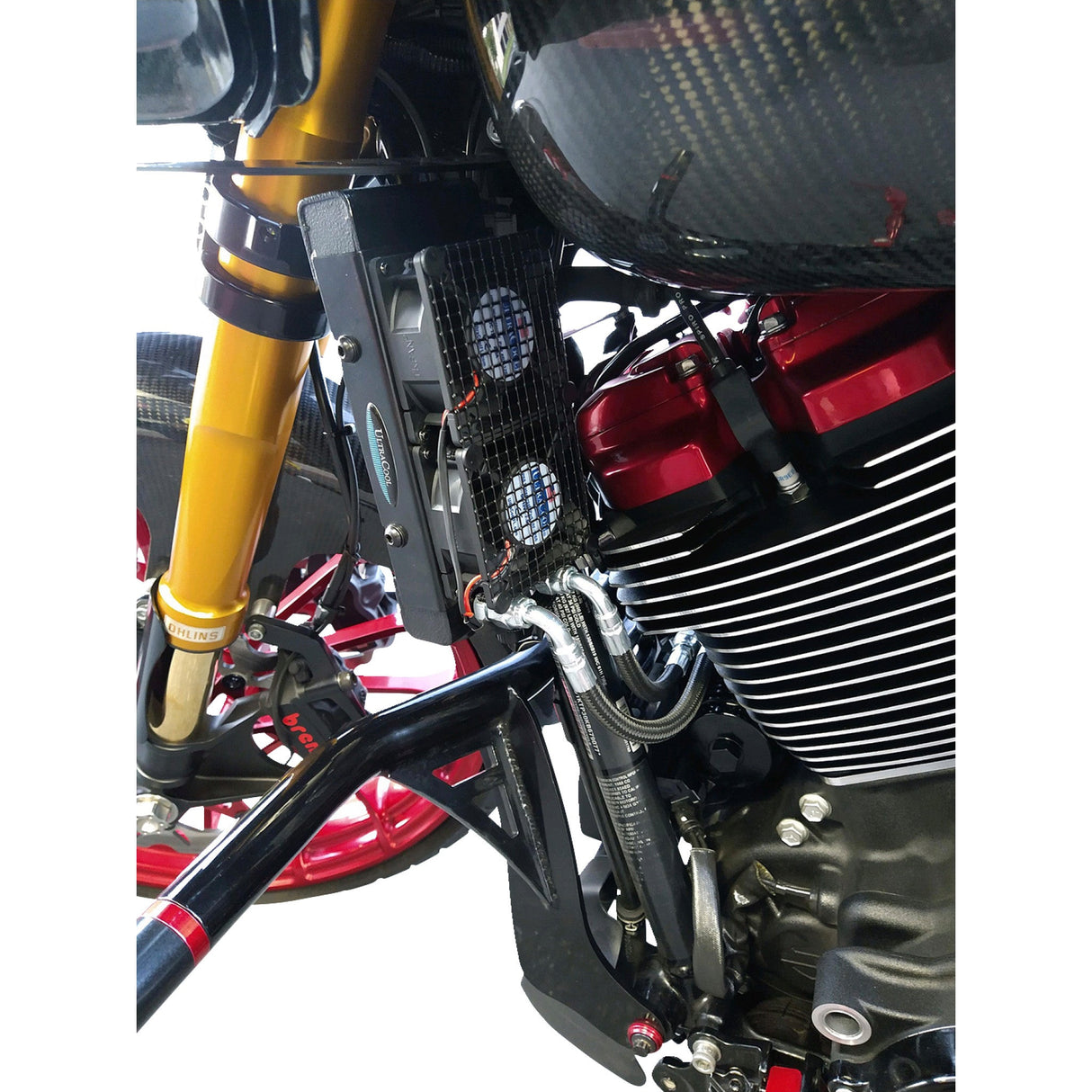 Ultracool 3.0 Side Mount Oil Cooler For S&S T-Series Engines Gloss Black Touring - SMT-1GSS For Harley Touring 1999-2006