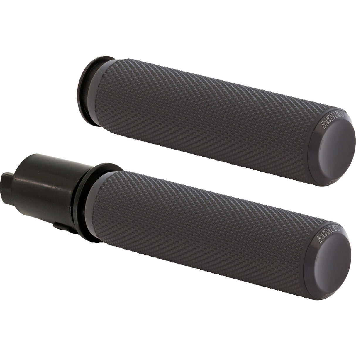 Arlen Ness Knurled Grips TBW Black - 500-050 For Harley Touring 2023-2026