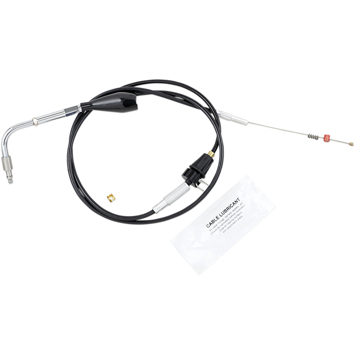 Barnett Black Vinyl Throttle Idle Cable Cruise 28" Length - 101-30-41001 For Harley Touring 2002-2007