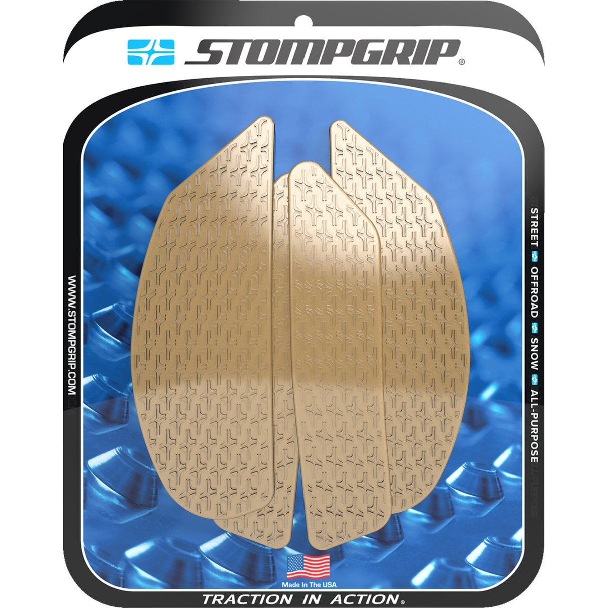 STOMPGRIP 4320-2814 55-14-0203C Icon Profile Traction Pad Tank Grips Traction Pad Tank Grips - Icon - Clear - MT-10