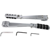 RIVCO PRODUCTS 1620-0807 HD003 Highway Pegs with Frame Mounts Adjustable Frame Mount Peg - Chrome - 1.25"