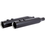 KHROME WERKS  1801-1256 202870 HP-Plus 4.5" Slip-On Mufflers 4.5" Mufflers for Touring - Black with Turbine
