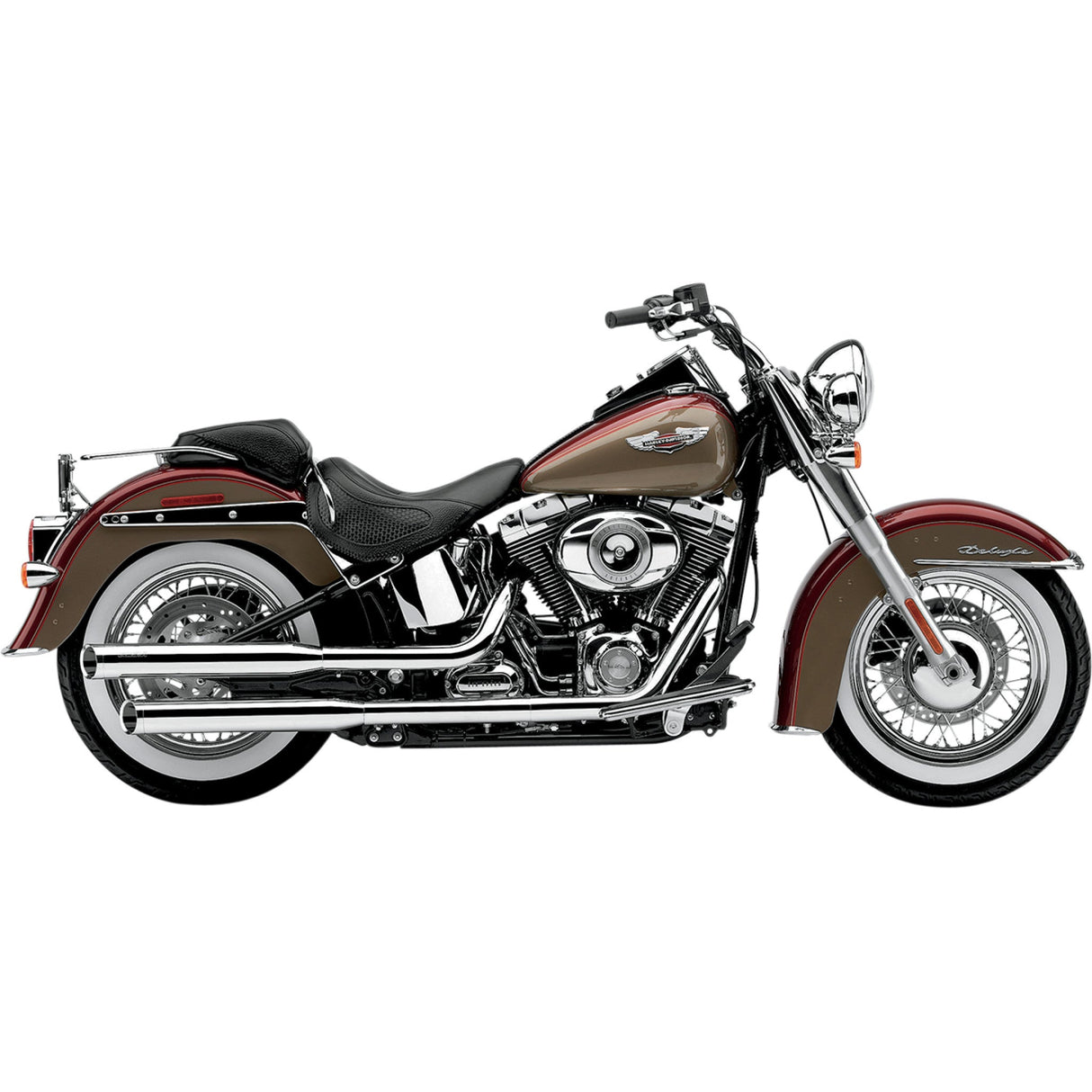 Cobra 3" Slip-On Mufflers Chrome - 6002 For Harley Softail 2005-2017