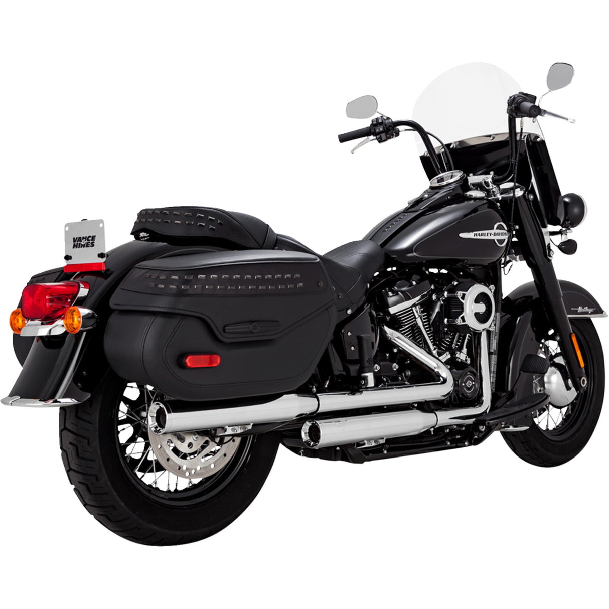 Vance & Hines Eliminator 300 Slip-On Mufflers Chrome - 16316 For Harley Softail 2018-2024