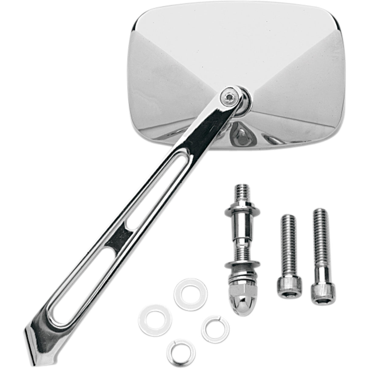 DRAG SPECIALTIES 0640-0006 Rectangular Mirror with Air Stem Air Stem Rectangular Mirror