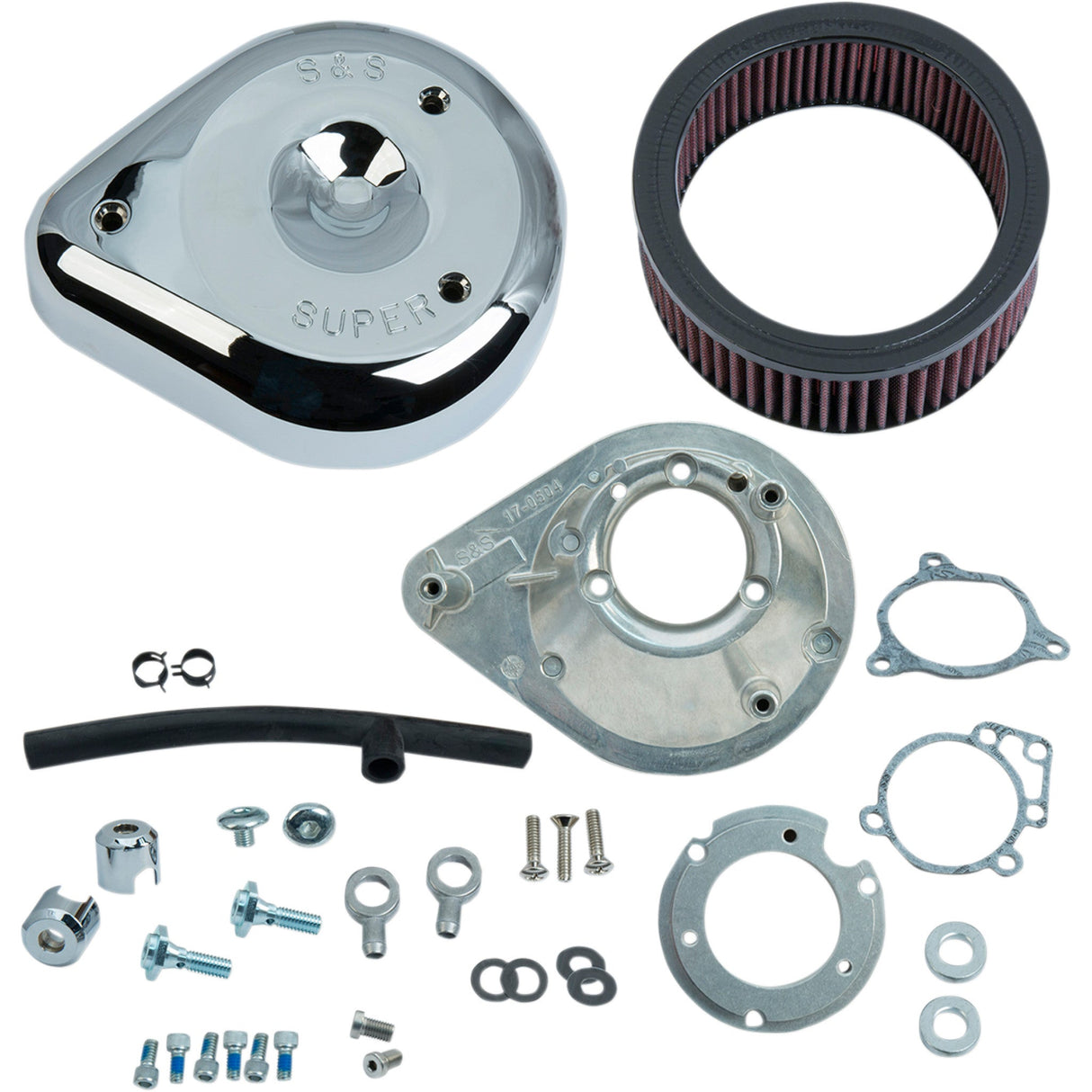 S&S CYCLE 1010-2165 170-0305B Teardrop Air Cleaner - Chrome