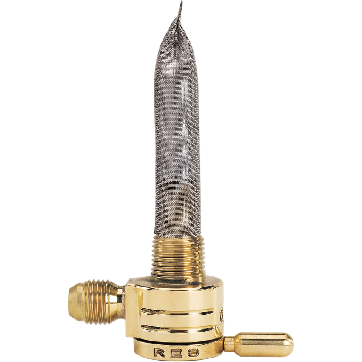 GOLAN PRODUCTS 0705-0064 76-312S-BS "Click-Slick" Fuel Petcock — 22 mm "Click-Slick" Fuel Petcock - Straight - Raw Brass - 22mm
