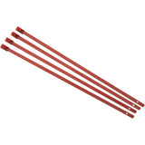 CYCLE PERFORMANCE PROD. 1861-0951 CPP/9074 Stainless Steel Tie Wrap Exhaust Wrap Clamps - Red - 4 Pack