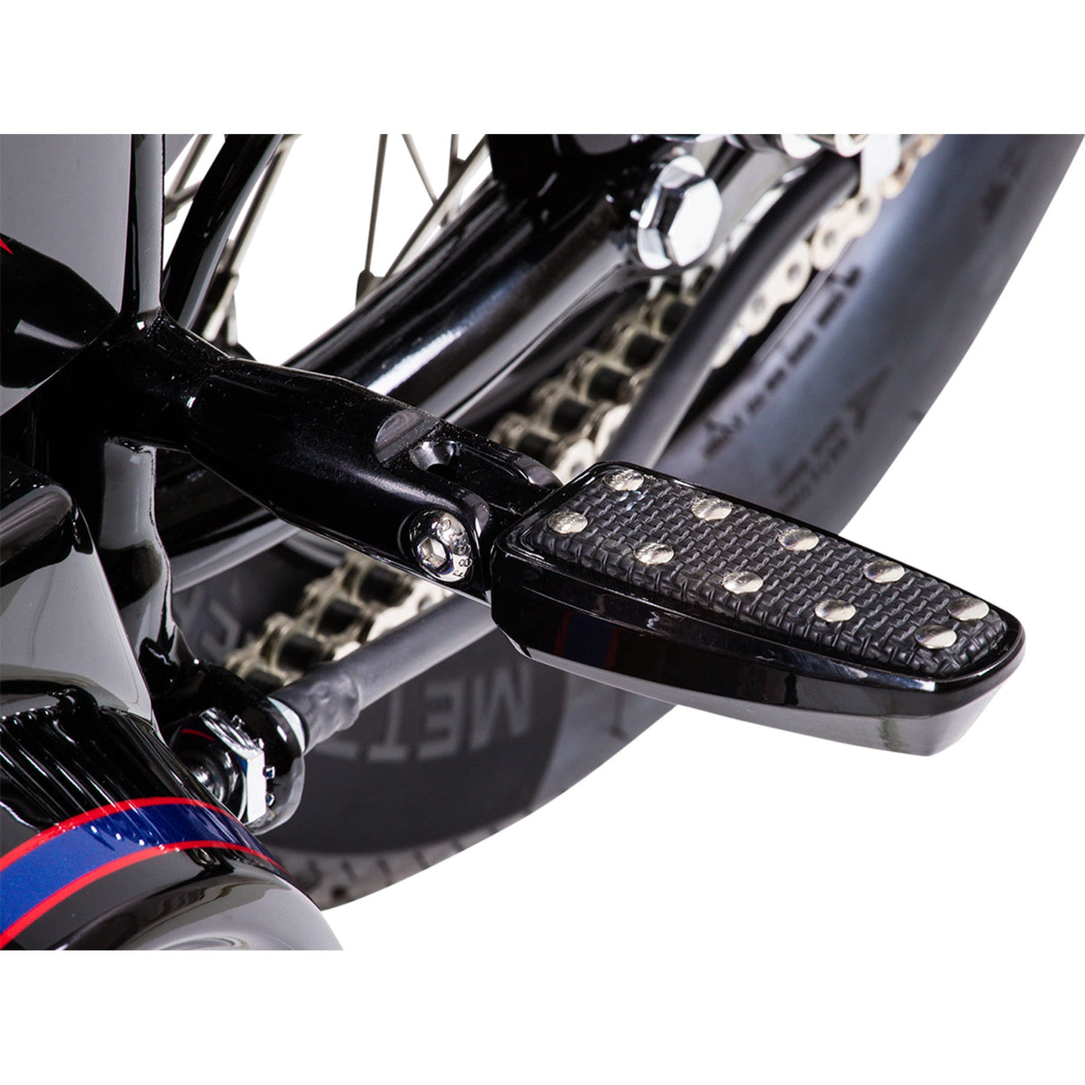Accutronix Rear Foot Peg Mounts Black - FPMT501-B For Harley Touring 1993-2026
