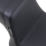 LePera Tailwhip Seat Basketweave Black - L-588BW For Harley Dyna 1982-1994