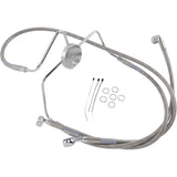 DRAG SPECIALTIES Extended Length Stainless Steel Brake Line Kit Front