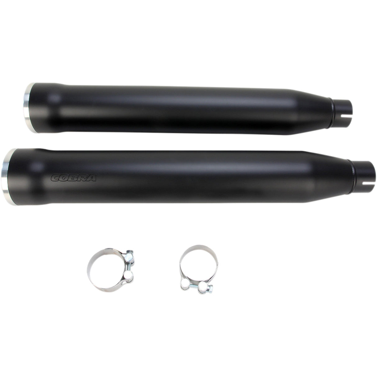 Cobra Slip-On Mufflers With Race Pro Tips 3" Black - 6053B For Harley Softail 2007-2017