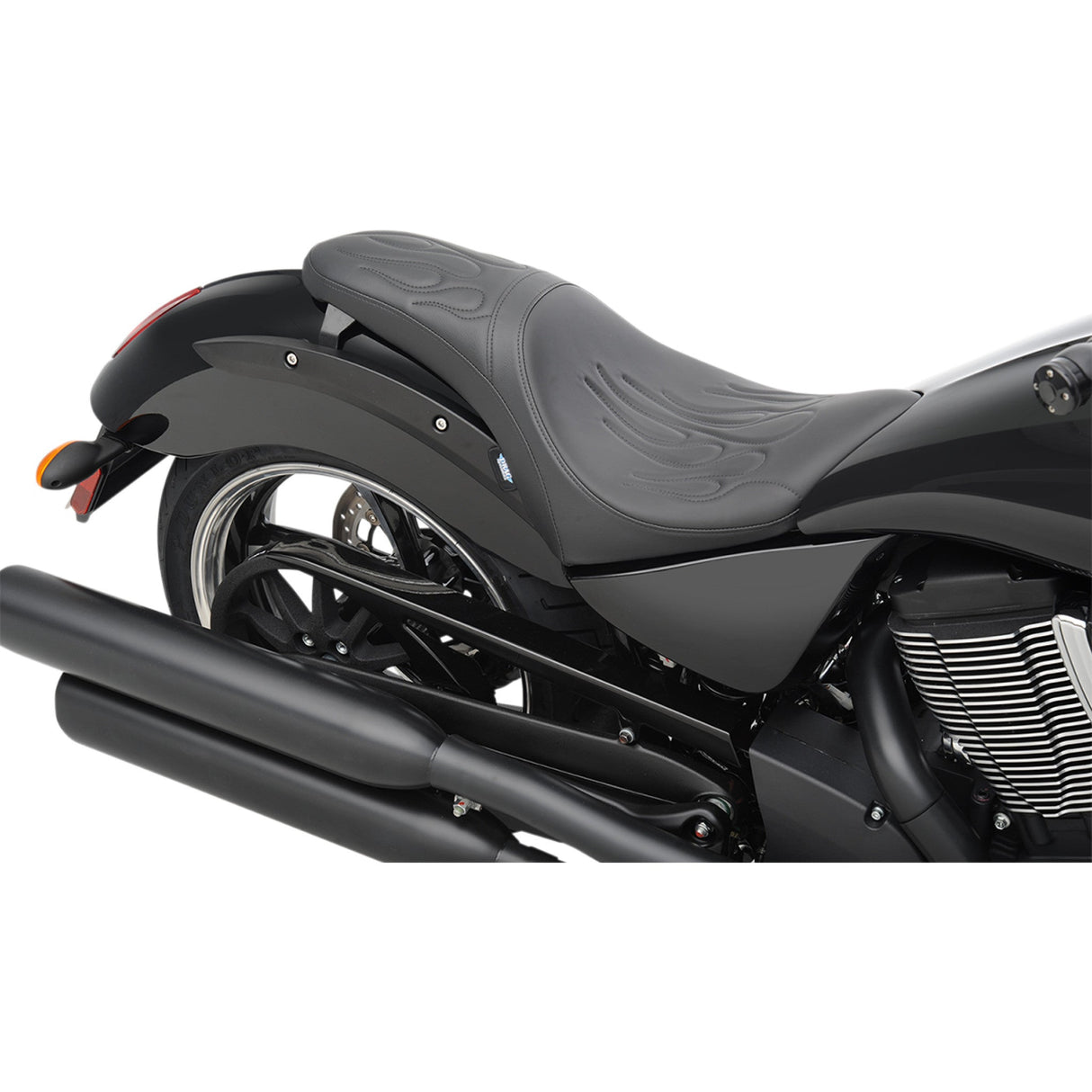 DRAG SPECIALTIES 0810-1597 Predator Seat flame stitched - vegas