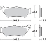 SBS 1721-1532 674HF HF Street Ceramic Organic Brake Pads HF Brake Pads