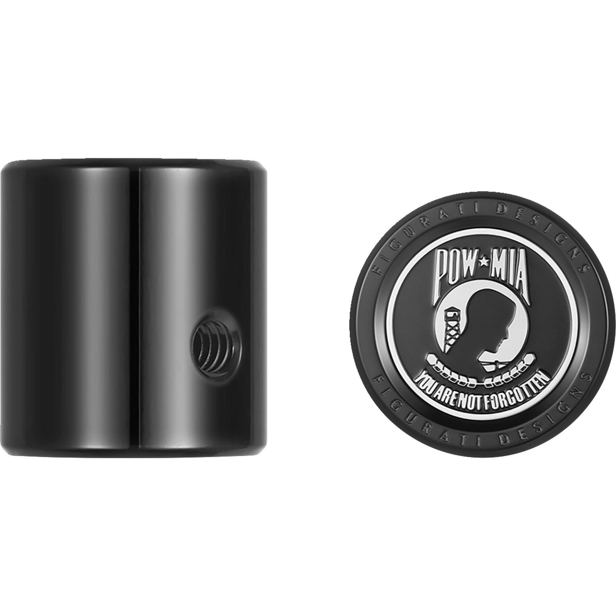 FIGURATI DESIGNS 1602-1460 FD50-HTSC-BLK Heel-Toe Shifter Cover pow mia - black