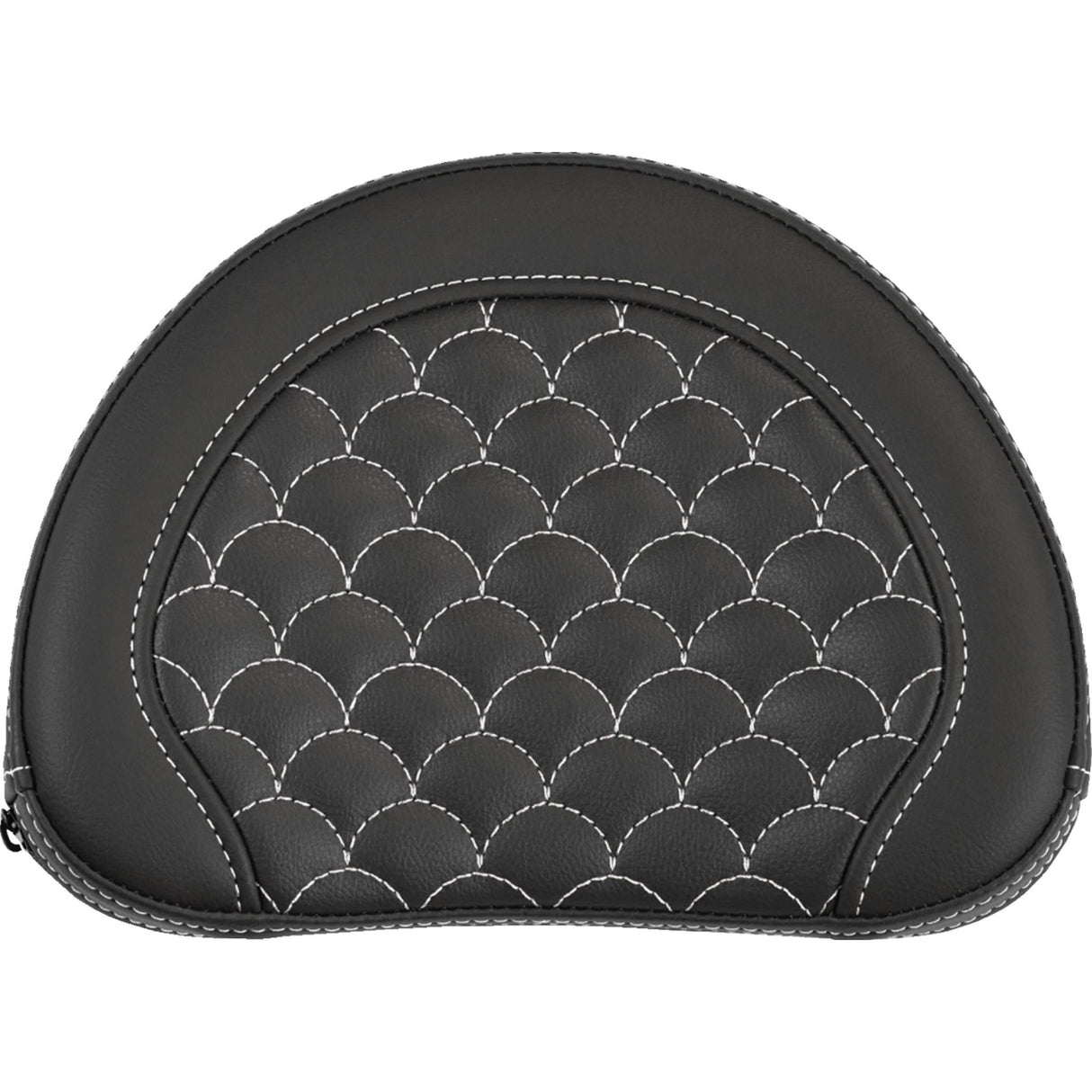 SADDLEMEN 0822-0683 051320906 Contoured Sissy Bar Pad dragon scale - white stitch