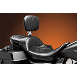 LePera Maverick Daddy Long Legs Seat With Backrest Black Stitched - LK-957DLBR For Harley Touring 2008-2023