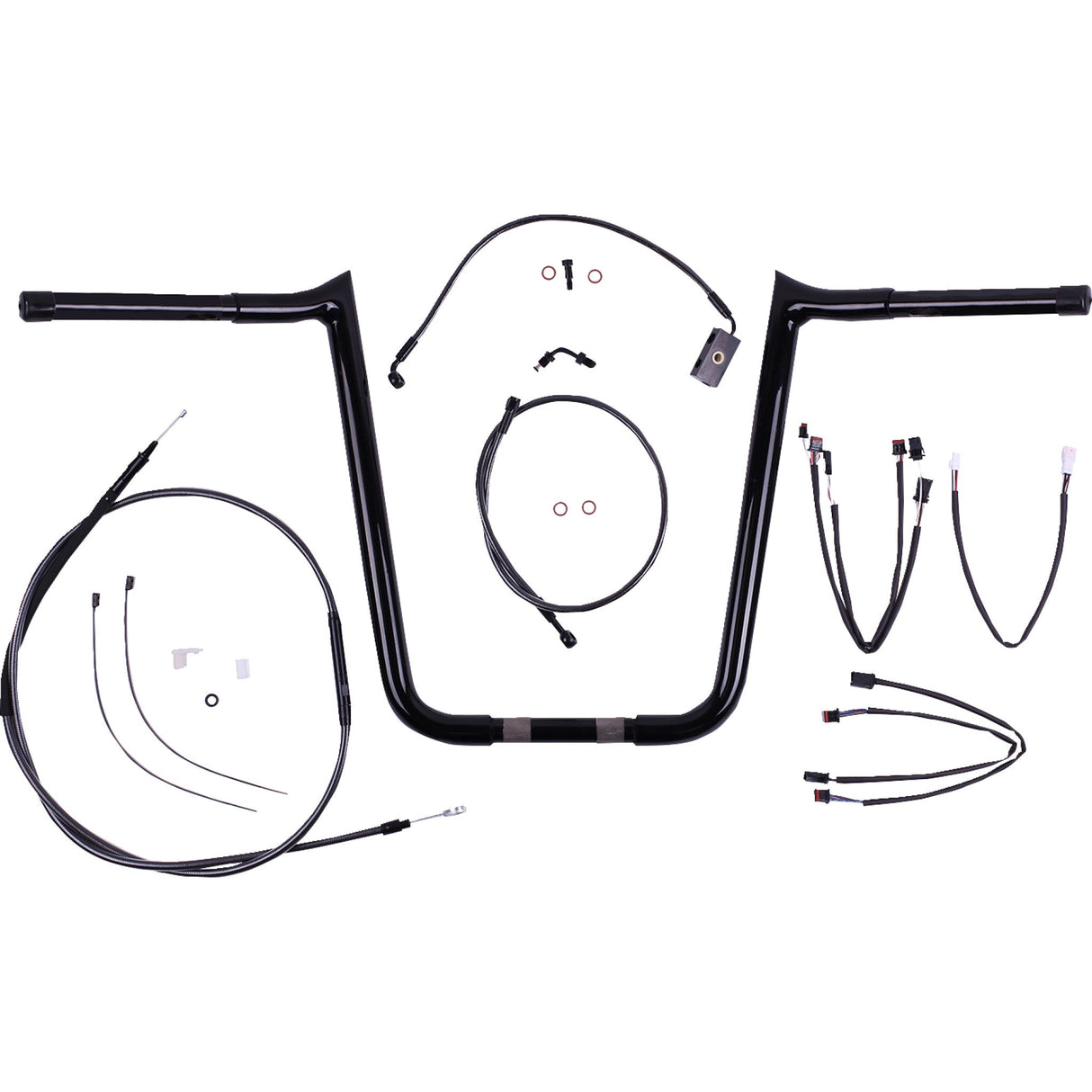 Magnum Shielding 1-1/4" Viking Handlebar Installation Kit 14" Black Pearl™ - 48894-314 For Harley Softail 2018-2021