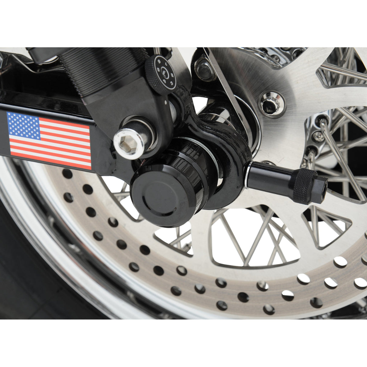 Drag Specialties Billet Axle Caps Rear Black Pair For Harley Sportster 2008-2012