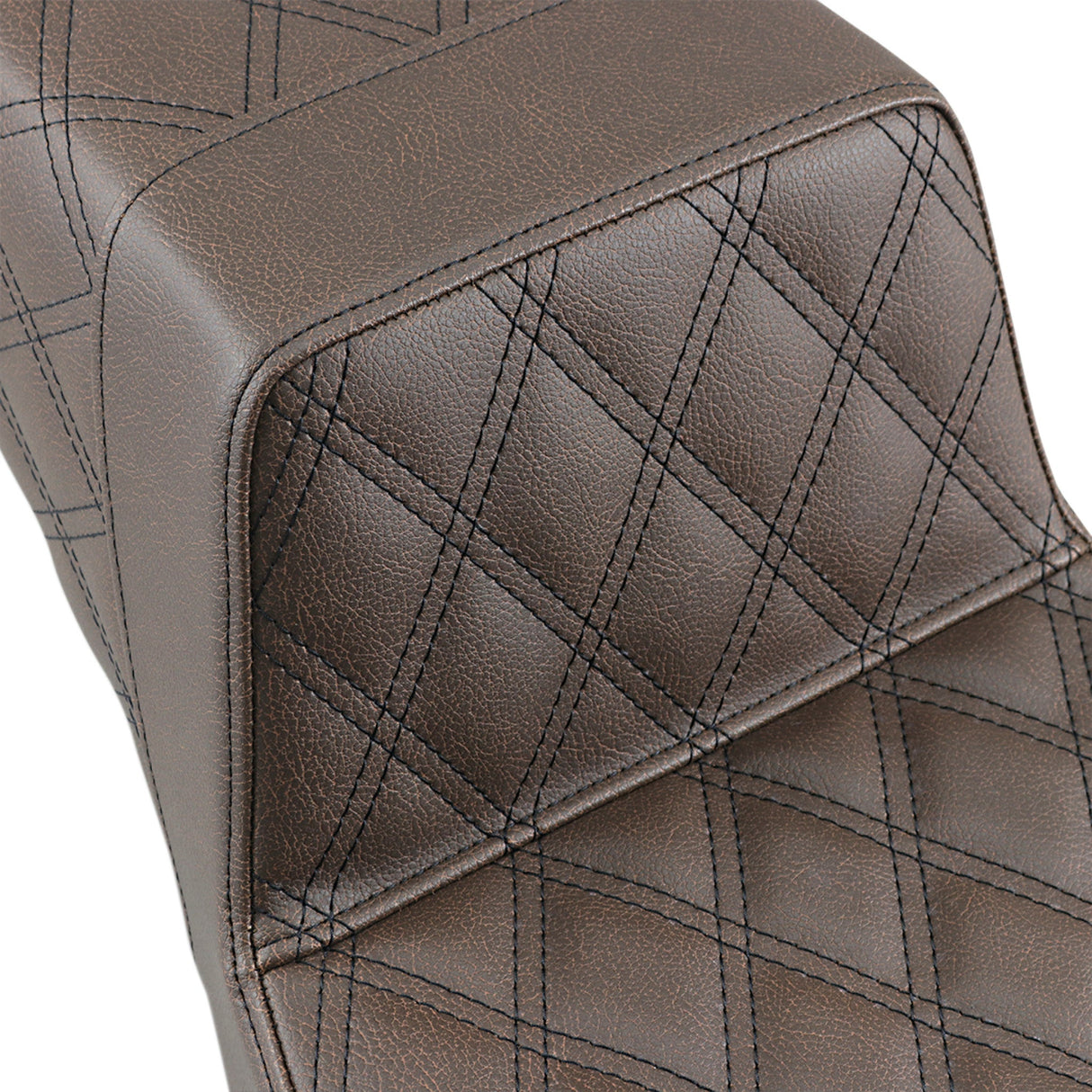 Saddlemen Step-Up Seat — Full Lattice Stitch Brown - 897-06-175BR For Harley Touring 1997-2007