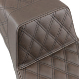 Saddlemen Step-Up Seat — Full Lattice Stitch Brown - 897-06-175BR For Harley Touring 1997-2007