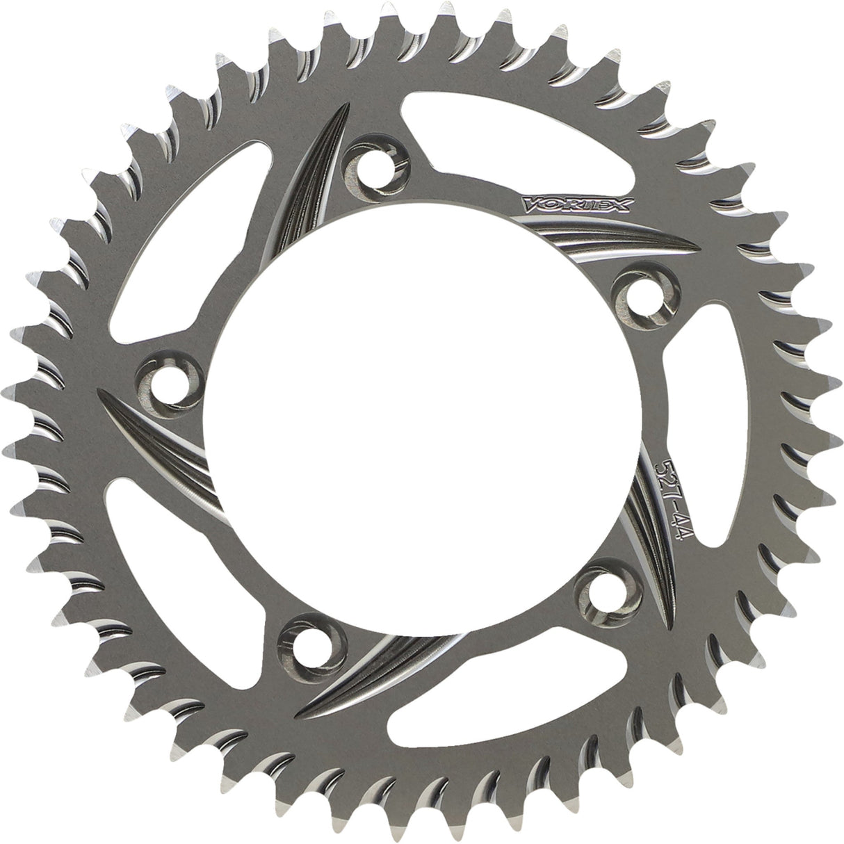Vortex Aluminum Rear Sprocket Aluminum 44 Tooth Silver - 527-44 For Suzuki Motorcycles 2000-2020 | Triumph Motorcycles 2000-2016