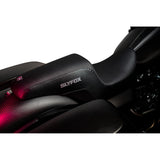 Slyfox The Drifter Seat Gray Logo Smooth Vinyl Carbon Fiber For Harley Touring 2008-2023