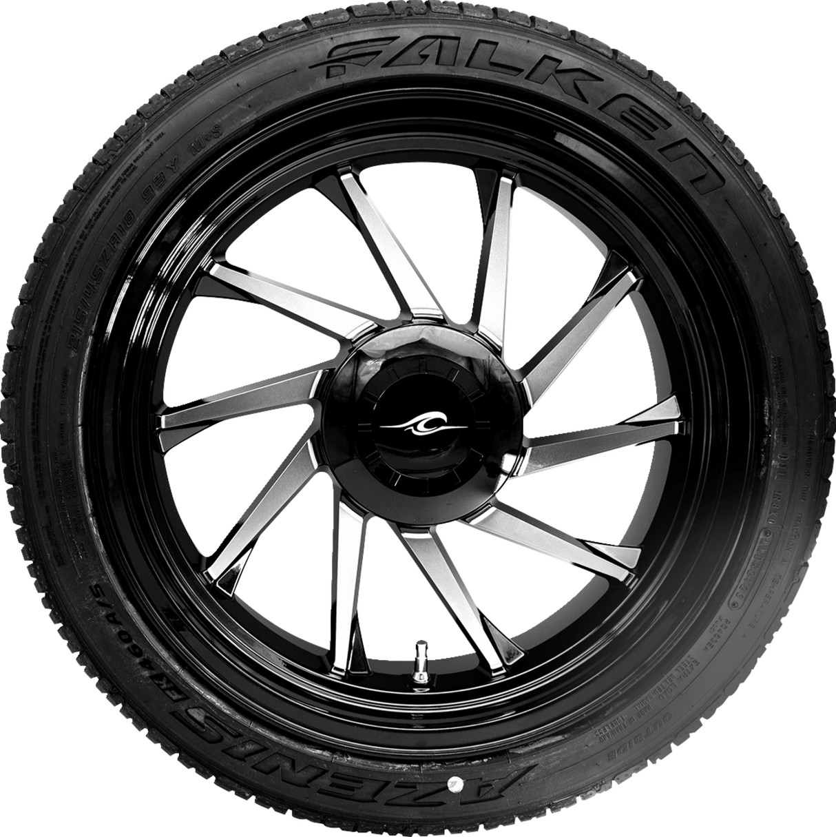 Hurricane 3D Rear Right Wheel - Black Cut (18") | Falken Tire (215/45ZR18) - 0336-0026