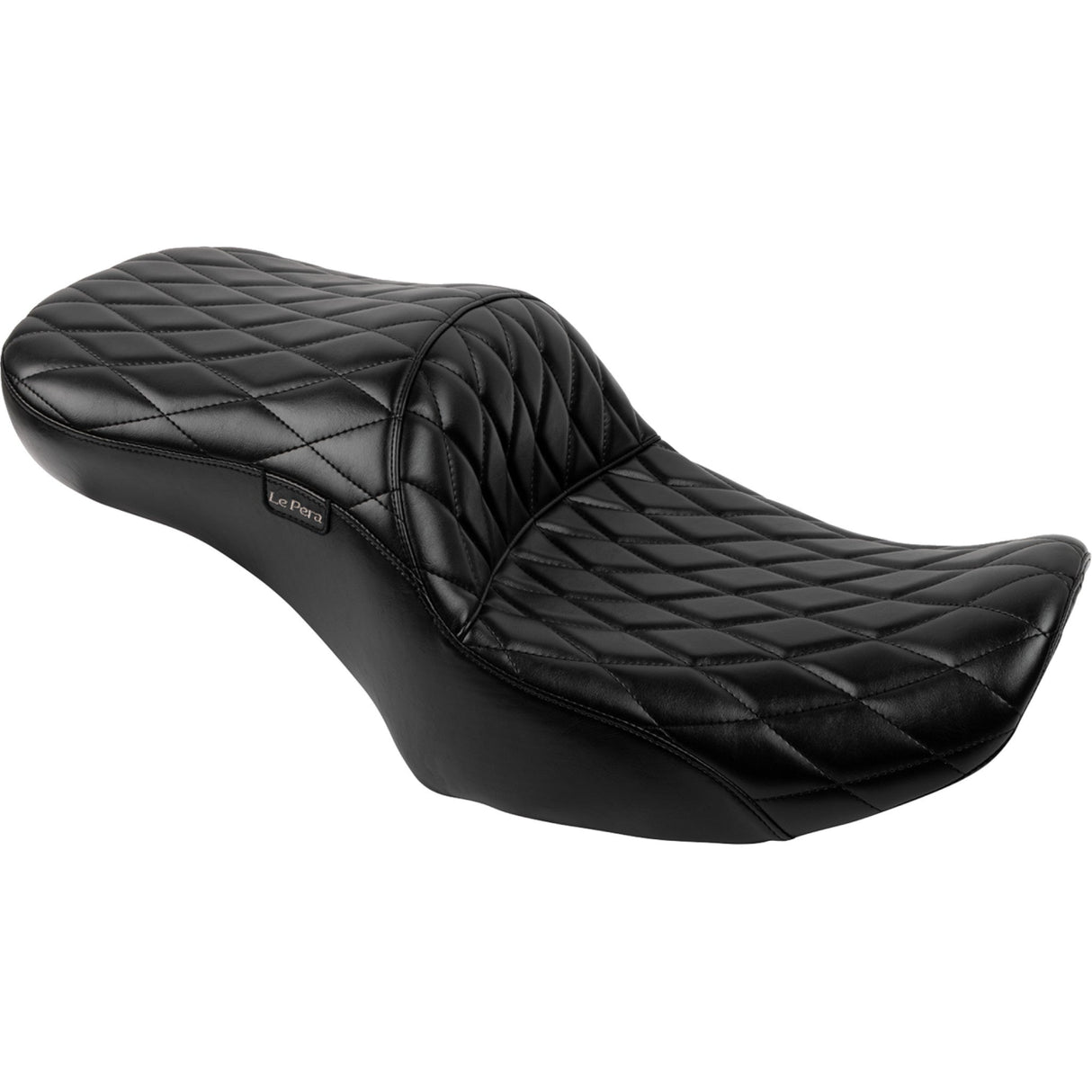 LePera Maverick Seat Without Backrest Diamond Stitch Black - LV-957DM For Harley Touring 2023-2026
