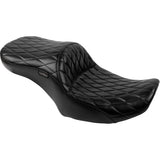 LePera Maverick Seat Without Backrest Diamond Stitch Black - LV-957DM For Harley Touring 2023-2026