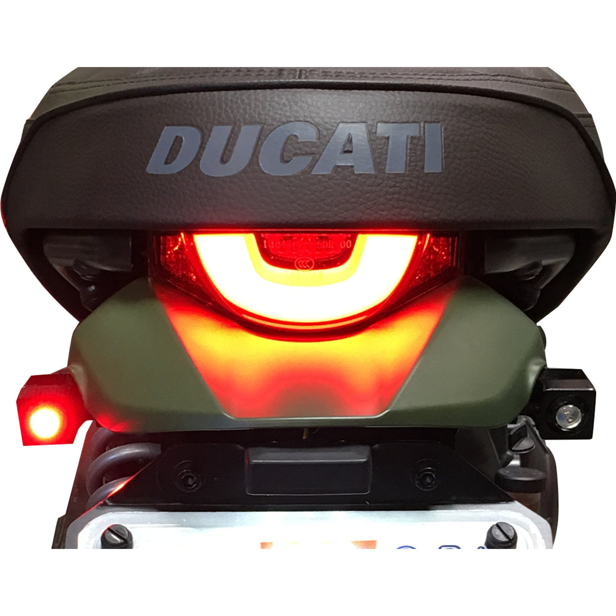JOKER MACHINE 2020-1422 05-206-AB Single Rat Eye LED Turn Signals - Side-mount LED Turn Signals - Black/Amber