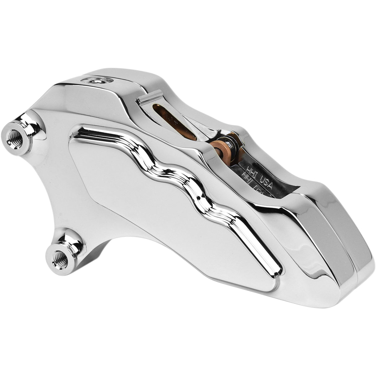 Hawg Halters 6-Piston Front Direct Bolt-On Brake Calipers For 13" Rotor Front Chrome 13" - LHSCC6013 For Harley Motorcycles 2000-2022