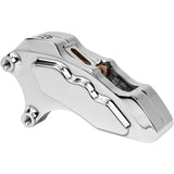 Hawg Halters 6-Piston Front Direct Bolt-On Brake Calipers For 13" Rotor Front Chrome 13" - LHSCC6013 For Harley Motorcycles 2000-2022