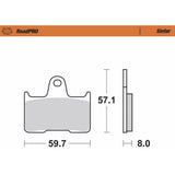 MOTO-MASTER 1721-3496 404402-PU RoadPro Sintered Metal Brake Pads Brake Pads - Sintered Series