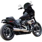 S&S Cycle 2-Into-1 Qualifier Exhaust System 50-State Silver Softail - 550-1103 For Harley Softail 2018-2024