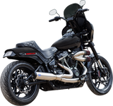 2-into-1 Qualifier Exhaust System - 50-State - Silver - Softail - 1800-2682