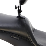 LePera Maverick Daddy Long Legs Seat With Backrest Black Smooth - LK-957DLBRS For Harley Touring 2008-2023
