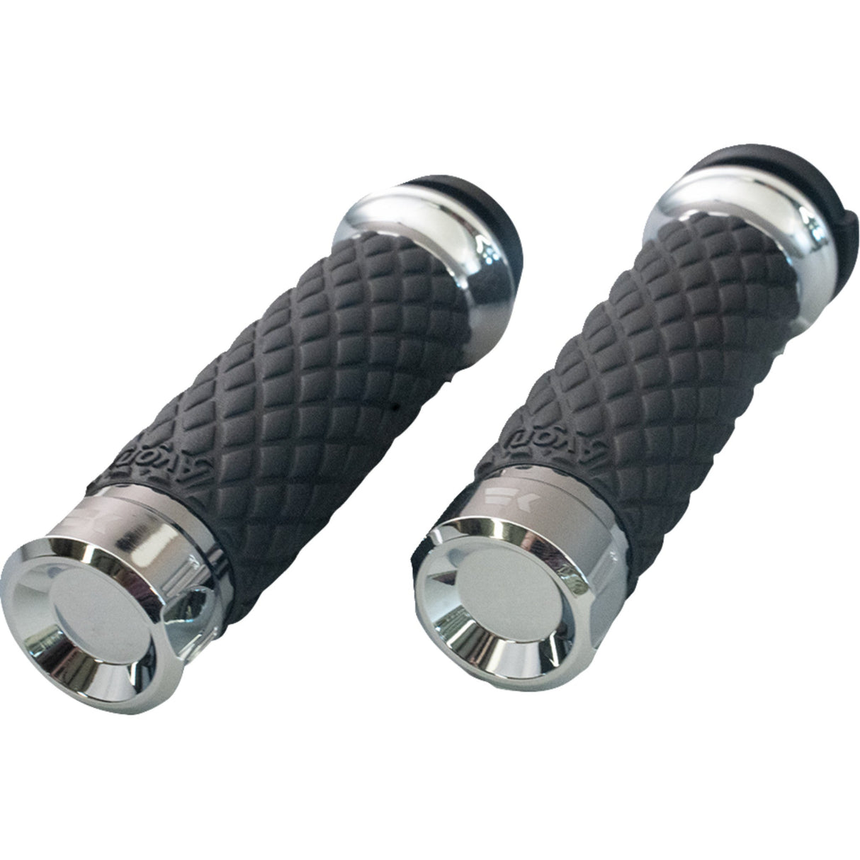 Khrome Werks Klassic Grips Custom Contour Diamond Chrome - 500305 For Harley Motorcycles 2008-2024
