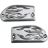 BARON 0610-0304 BA-7629-03 Master Cylinder Covers Master Cylinder Cover - Flame - Yamaha - Chrome