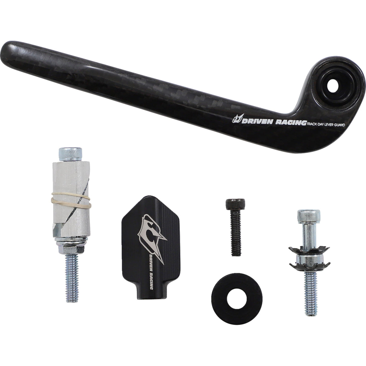DRIVEN RACING 0615-0372 DCTDLG-2-BK Trackday Lever Guard Lever Guard - Carbon Fiber - Clutch - Black