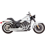 Vance & Hines Big Shots Staggered 2-Into-2 Exhaust System Chrome - 17339 For Harley Softail 2010-2017