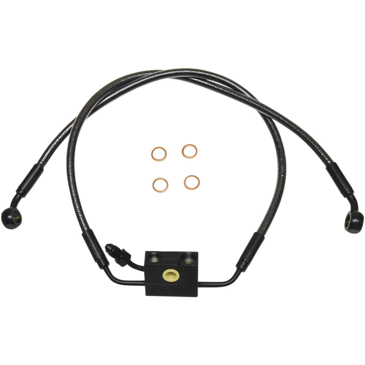Magnum Shielding Designer Series Front Lower Brake Line Kit Black Pearl - AS47019 For Harley Sportster / Softail 2016-2023