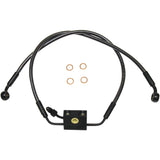 Magnum Shielding Designer Series Front Lower Brake Line Kit Black Pearl - AS47019 For Harley Sportster / Softail 2016-2023